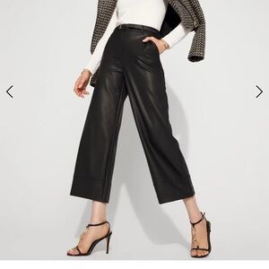 High Rise Kick Flare coated WHBM pants